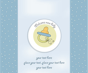 Image showing new baby boy shower card