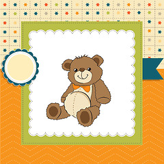 Image showing card with a teddy bear