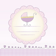 Image showing delicate baby announcement card