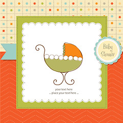 Image showing baby  shower card with stroller