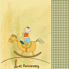 Image showing first birthday card