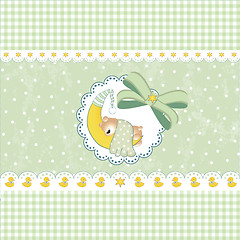 Image showing baby boy shower card