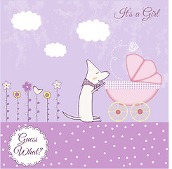 Image showing Baby girl announcement