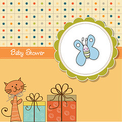 Image showing funny cartoon baby shower card