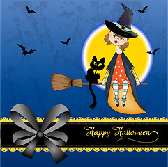 Image showing Halloween witch background
