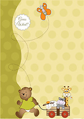 Image showing baby shower and announcement card