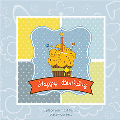 Image showing Happy Birthday cupcake