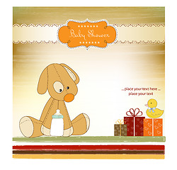 Image showing baby shower card with puppy