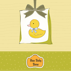 Image showing baby shower card with little duck