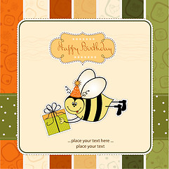 Image showing birthday card with bee