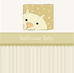 Image showing new baby shower card with cat