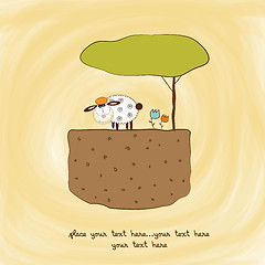 Image showing one little sheep