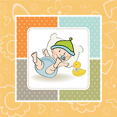 Image showing baby boy shower card