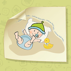 Image showing baby boy shower card