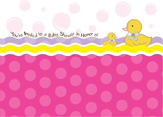 Image showing baby shower card with duck toys