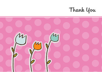 Image showing  thank you flowers card