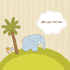 Image showing one little elephant
