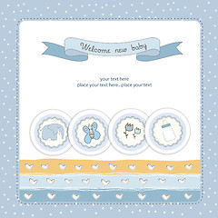 Image showing new baby announcement card