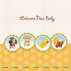 Image showing new baby announcement card