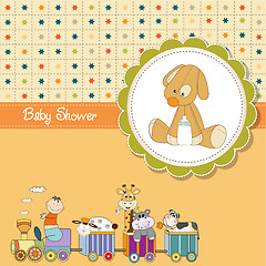 Image showing funny cartoon baby shower card