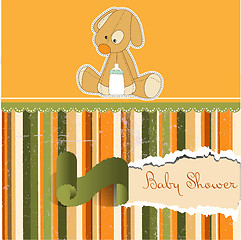 Image showing baby shower card with puppy