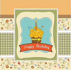 Image showing Happy Birthday cupcake