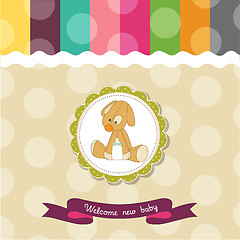 Image showing baby shower card with puppy