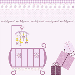 Image showing baby girl shower invitation