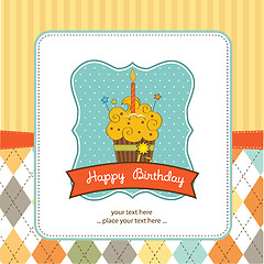 Image showing Happy Birthday cupcake