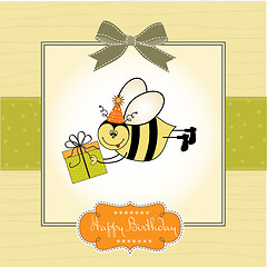 Image showing birthday card with bee