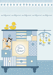 Image showing new baby greeting card with nice closed