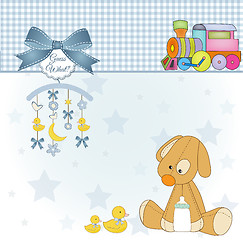 Image showing baby shower card with puppy