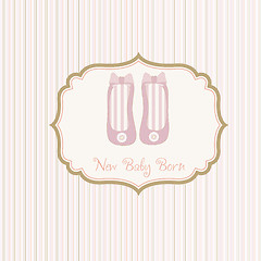 Image showing baby shower card with shoes