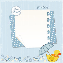 Image showing baby  shower card with duck toy