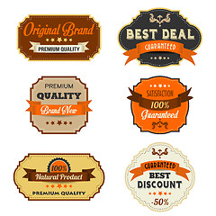 Image showing Set of vintage retro labels