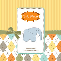 Image showing new baby boy announcement card