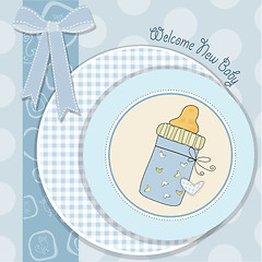 Image showing baby shower card with bottle milk