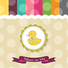 Image showing baby shower card with little duc