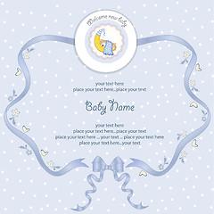 Image showing baby boy shower card