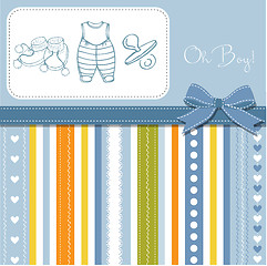 Image showing baby boy shower card