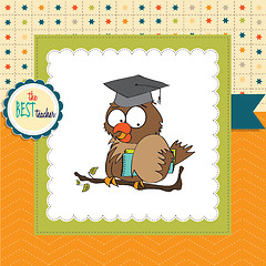 Image showing Owl Teacher in vector format