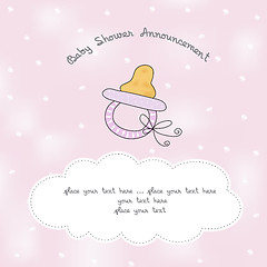 Image showing baby girl shower card