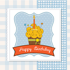 Image showing Happy Birthday cupcake