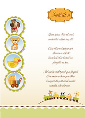 Image showing new baby announcement card