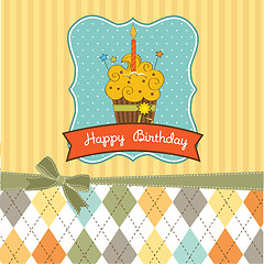 Image showing Happy Birthday cupcake