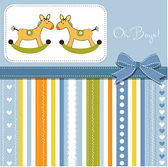 Image showing baby boy shower card