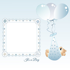 Image showing Baby boy announcement