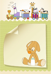 Image showing baby shower card with puppy