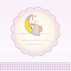 Image showing delicate baby announcement card