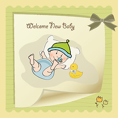 Image showing baby boy shower card